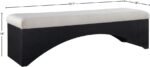 Lawson Velour Fur Fabric Upholstered Bench - Image 7
