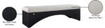 Lawson Velour Fur Fabric Upholstered Bench - Image 8