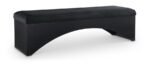 Lawson Velour Fur Fabric Upholstered Bench