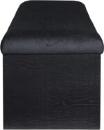 Lawson Velour Fur Fabric Upholstered Bench - Image 4