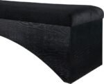 Lawson Velour Fur Fabric Upholstered Bench - Image 5