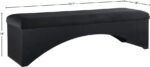 Lawson Velour Fur Fabric Upholstered Bench - Image 7