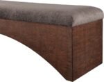 Lawson Velour Fur Fabric Upholstered Bench - Image 5