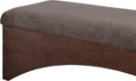 Lawson Velour Fur Fabric Upholstered Bench - Image 6