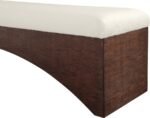 Lawson Velour Fur Fabric Upholstered Bench - Image 5