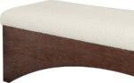 Lawson Velour Fur Fabric Upholstered Bench - Image 6