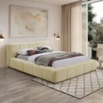 Carlin Chenille Fabric Upholstered Bed - Image 2