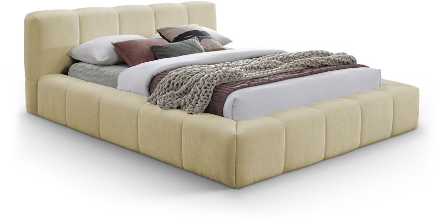 45307.jpg Carlin Chenille Fabric Upholstered Bed - Image 1
