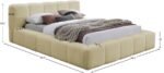 Carlin Chenille Fabric Upholstered Bed - Image 7
