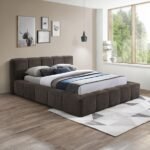 Carlin Chenille Fabric Upholstered Bed - Image 2