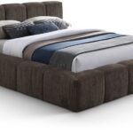 Carlin Chenille Fabric Upholstered Bed