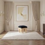 Altair Velour Fur Fabric Upholstered Bench - Image 2