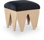 Altair Velour Fur Fabric Upholstered Bench