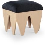 Altair Velour Fur Fabric Upholstered Bench