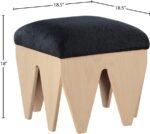 Altair Velour Fur Fabric Upholstered Bench - Image 6