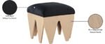 Altair Velour Fur Fabric Upholstered Bench - Image 7