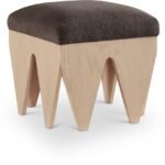 Altair Velour Fur Fabric Upholstered Bench