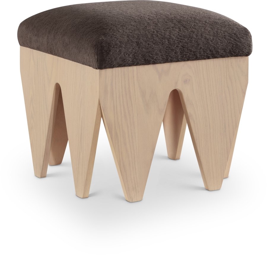 45482.jpg Altair Velour Fur Fabric Upholstered Bench - Image 1