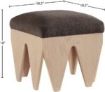 Altair Velour Fur Fabric Upholstered Bench - Image 6