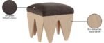 Altair Velour Fur Fabric Upholstered Bench - Image 7
