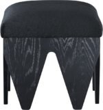 Altair Velour Fur Fabric Upholstered Bench - Image 3