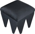 Altair Velour Fur Fabric Upholstered Bench - Image 4