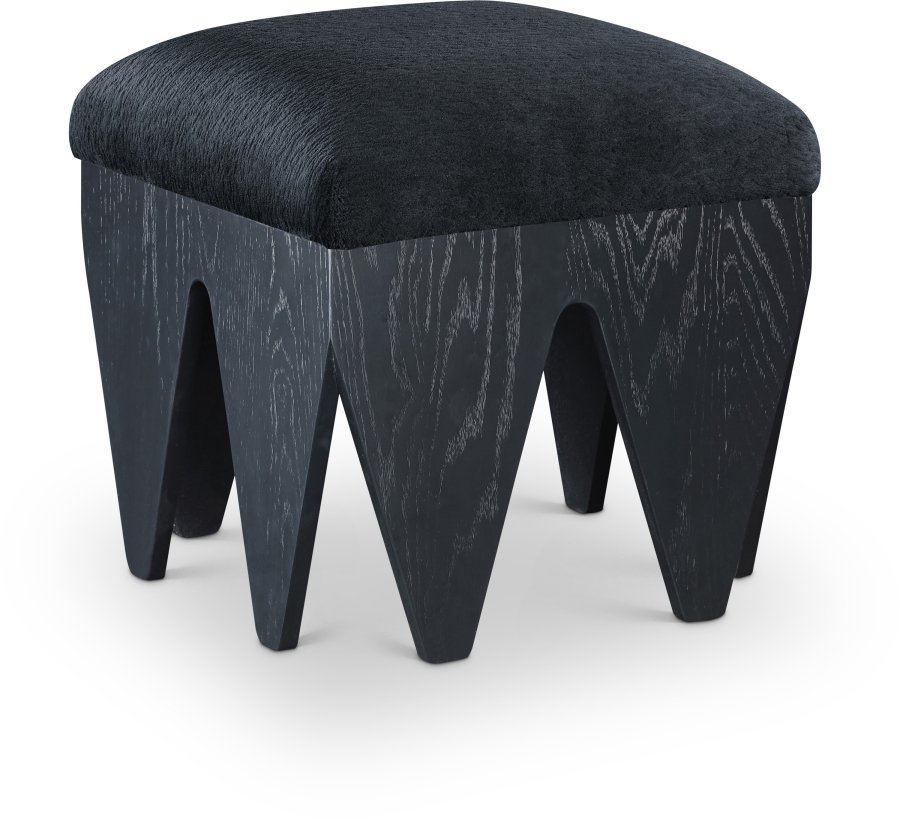 45485.jpg Altair Velour Fur Fabric Upholstered Bench - Image 1