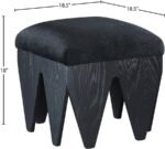 Altair Velour Fur Fabric Upholstered Bench - Image 6