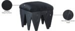 Altair Velour Fur Fabric Upholstered Bench - Image 7