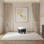 Altair Velour Fur Fabric Upholstered Bench - Image 2