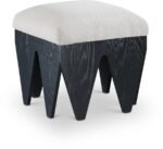 Altair Velour Fur Fabric Upholstered Bench