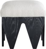 Altair Velour Fur Fabric Upholstered Bench - Image 3