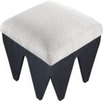 Altair Velour Fur Fabric Upholstered Bench - Image 4