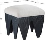 Altair Velour Fur Fabric Upholstered Bench - Image 6