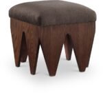 Altair Velour Fur Fabric Upholstered Bench