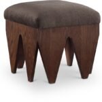 Altair Velour Fur Fabric Upholstered Bench
