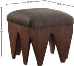 Altair Velour Fur Fabric Upholstered Bench - Image 6