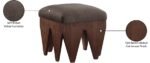 Altair Velour Fur Fabric Upholstered Bench - Image 7