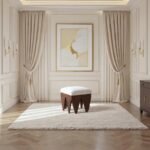 Altair Velour Fur Fabric Upholstered Bench - Image 2