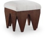 Altair Velour Fur Fabric Upholstered Bench