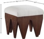 Altair Velour Fur Fabric Upholstered Bench - Image 6