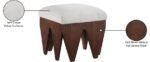 Altair Velour Fur Fabric Upholstered Bench - Image 7