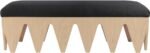 Altair Velour Fur Fabric Upholstered Bench - Image 3