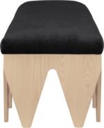 Altair Velour Fur Fabric Upholstered Bench - Image 4
