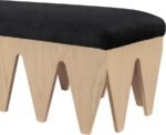 Altair Velour Fur Fabric Upholstered Bench - Image 5