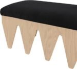 Altair Velour Fur Fabric Upholstered Bench - Image 6