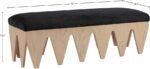 Altair Velour Fur Fabric Upholstered Bench - Image 7
