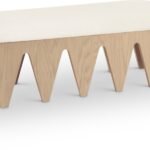 Altair Velour Fur Fabric Upholstered Bench