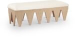 Altair Velour Fur Fabric Upholstered Bench