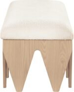 Altair Velour Fur Fabric Upholstered Bench - Image 4